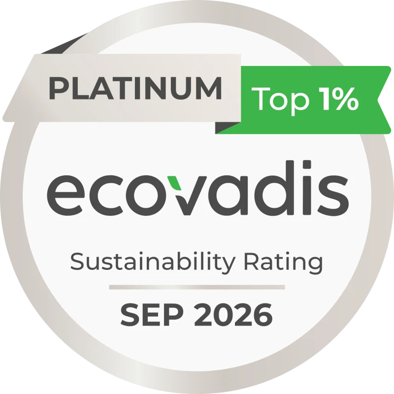 Médaille Ecovadis Platinum septembre 2026